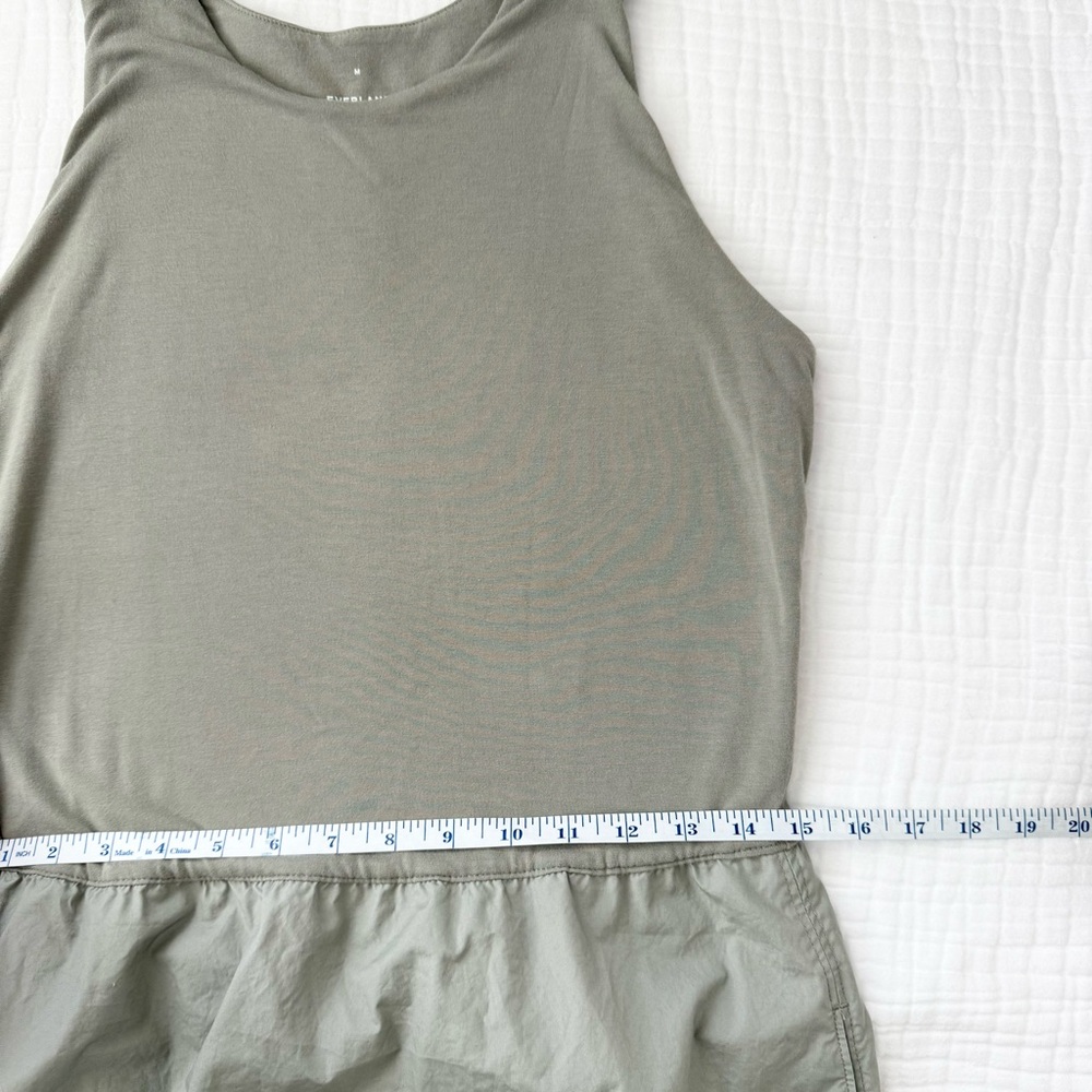 Everlane sage green high neck sleeveless Cotton Dress with pockets size Medium - Picture 6 of 11